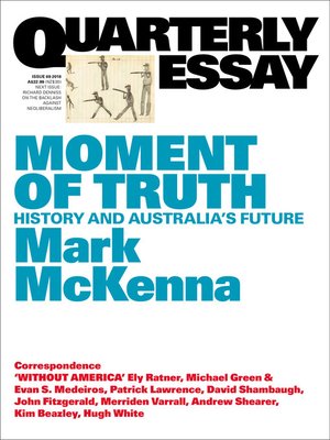 cover image of Quarterly Essay 69 Moment of Truth